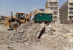 کلانشهر کرمانشاه در محاصره هزاران تن پسماند ساختمانی